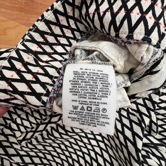 Anthropologie Cartonnaier ankle pants size 2 black & cream - Picture 5 of 8